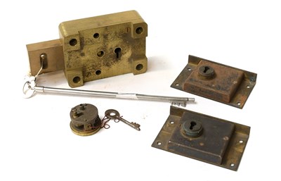 Lot 155 - A Mid Century Brass Cheltwood Large Safe Lock,...
