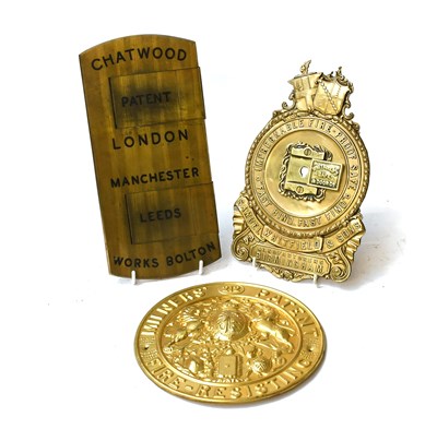 Lot 153 - A 19th Century Brass Safe Lock Plate Cover,...
