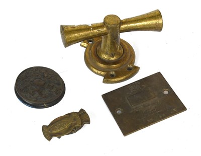 Lot 76 - A Solid Brass Safe Door Handle, probably...