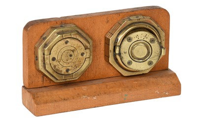 Lot 17 - Two 19th Century Brass Octagonal Shaped...