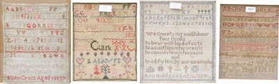 Lot 1017 - Early 19th Century Samplers, comprising an...
