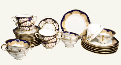 Lot 253 - Royal Crown Derby Floral Pattern Porcelain Tea...
