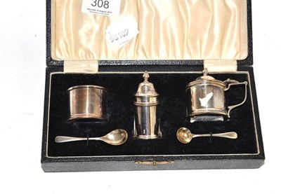 Lot 308 - Cased condiment set