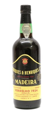 Lot 3107 - Henriques & Henriques Ltd. Verdelho 1934...