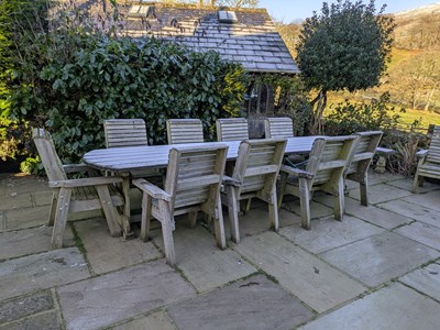 Lot 1212 - Teak Garden Furniture, comprising a large...