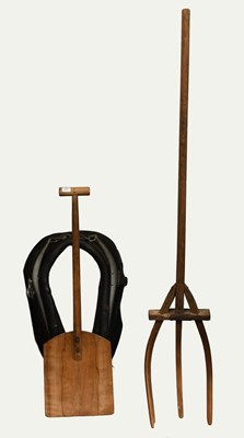 Lot 269 - A Hay Fork, Malt Shovel and Horse Collar (3)