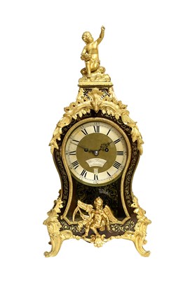 Lot 198 - A "Boulle" Striking Bracket Clock, signed...