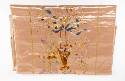 Lot 2259 - 19th Century Decorative Embroidered Silk Panel,...