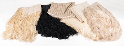 Lot 2174 - Early 20th Century Silk and Wool Shawls...
