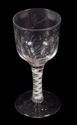 Lot 2 - A Glass Goblet, 18th century, the generous...