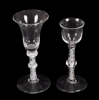Lot 16 - A Wine Glass, circa 1750, with drawn trumpet...