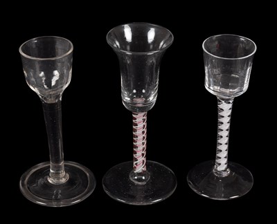 Lot 8 - A Wine Glass, circa 1760, with fluted ogee...