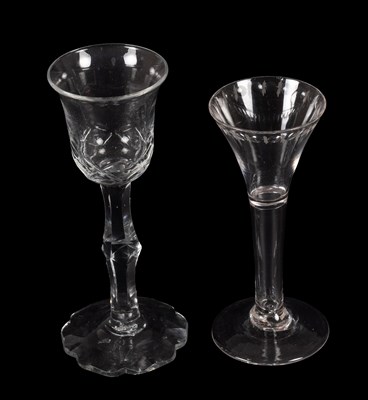 Lot 9 - An Excise Glass, circa 1750, with trumpet...