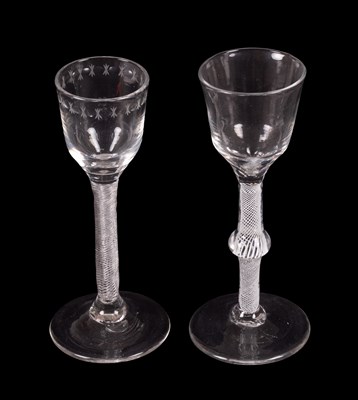 Lot 10 - A Wine Glass, circa 1750, with ogee shaped...
