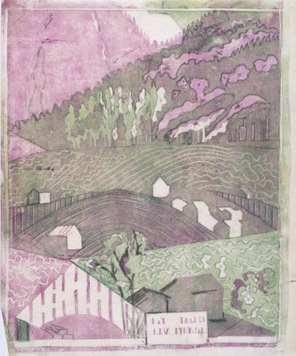 Lot 606 - Edith Lawrence (1890-1973) ''Houses on a...