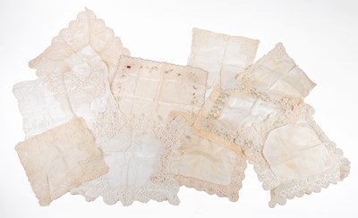 Lot 2236 - 19th Century and Later Lace Trimmed...