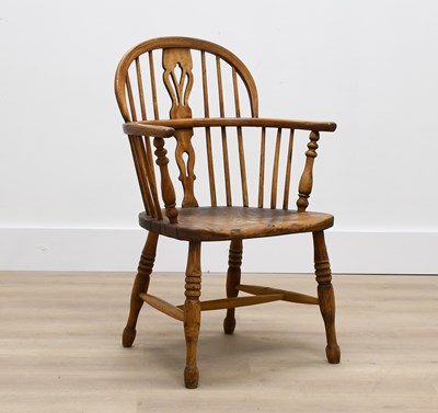 Lot 480 - An Ash and Elm Windsor Armchair, 19th century,...