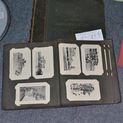 Lot 330 - Black's Atlas 1888 and an album of postcards - Indian scenes etc