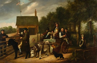 Lot 1036 - Charles Hunt (1829-1900) At the Crossing...