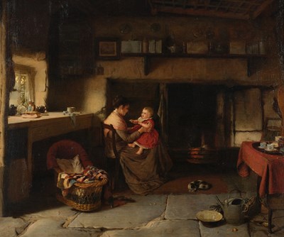 Lot 1041 - Harry Brooker (1848-1940) Playtime with Mother...