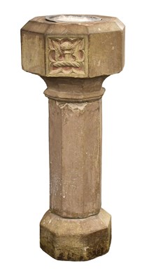 Lot 241 - A Carved Stone Octagonal Column, 19th century,...
