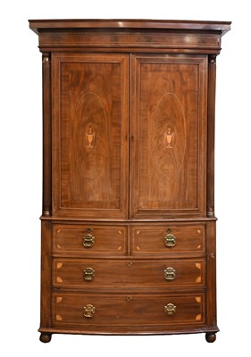 Lot 533 - A William IV Mahogany, Boxwood-Strung and...