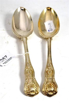 Lot 357 - A pair of Irish silver serving spoons