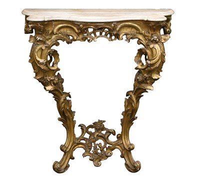 Lot 650 - A Louis XV-Style Carved Giltwood and Gesso...