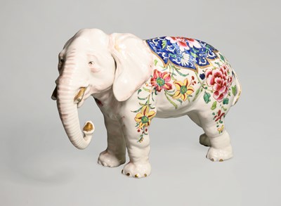 Lot 143 - Samson Porcelain Model of an Elephant, late...