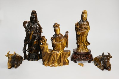 Lot 111 - Five Chinese Quartz Carvings, three studies of...
