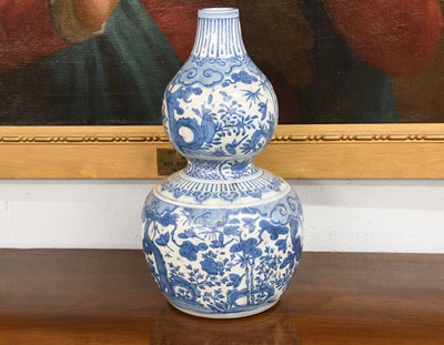 Lot 264 - A Large Chinese Porcelain Double Gourd Vase,...