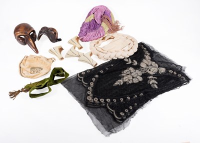 Lot 2199 - Circa 1920s Costume Accessories comprising two...