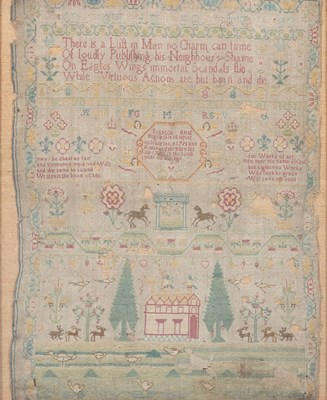 Lot 2163 - Decorative Alphabet Sampler Worked by Frances...