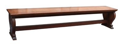 Lot 547 - A Victorian Oak Hall Seat, late 19th century,...