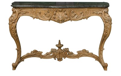 Lot 607 - A George II-Style Carved Pine Console Table,...