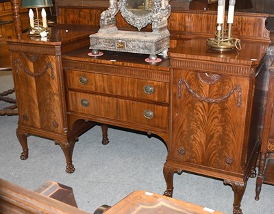 Lot 1188 - A 19th Century Style Mahogany Breakfront...