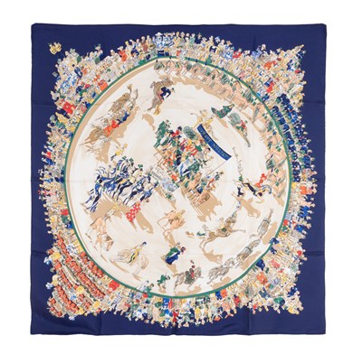 Lot 1037 - Hermès Silk Scarf, Cirque Molier Designed by...