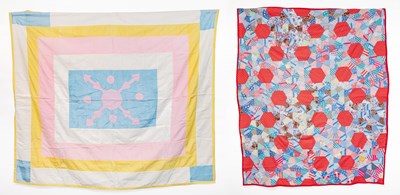 Lot 1006 - 20th Century Patchwork Bed Cover incorporating...