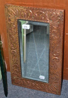 Lot 378 - An Arts & Crafts copper mirror