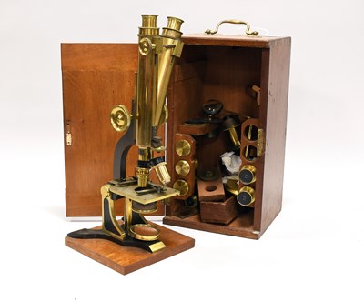 Lot 109 - H & W Crouch Binocular Microscope