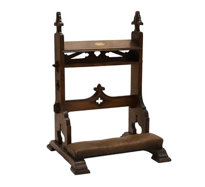 Lot 552 - A Victorian Oak Gothic Revival Prayer Kneeler,...