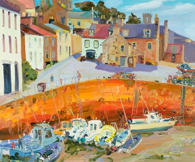 Lot 587 - James Harrigan (b.1937) Scottish "Low Tide...