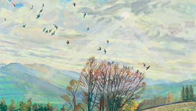 Lot 540 - Piers Browne (1949-2024) "Crows in the Budding...