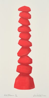 Lot 633 - David Nash OBE, RA (b.1945) "Red Column"...