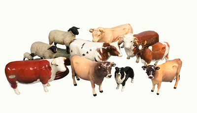 Lot 88 - Beswick Cattle, including Hereford Bull and...