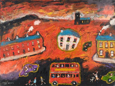 Lot 598 - Simeon Stafford (b.1956) Street scene Signed...