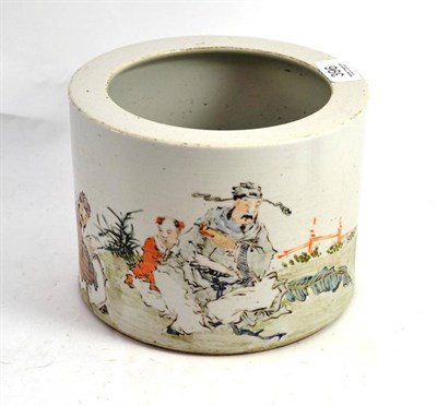 Lot 396 - Chinese Republic porcelain large brush pot