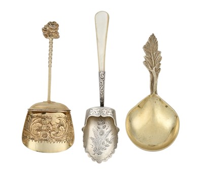 Lot 29 - Three Victorian Silver and Mother-of-Pearl or...