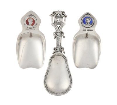 Lot 42 - A George V Silver Caddy-Spoon and a Two Edward...