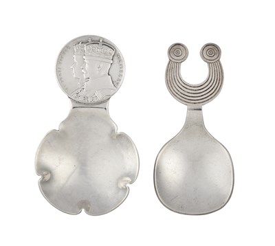 Lot 57 - A George V Silver Caddy-Spoon and an Irish...